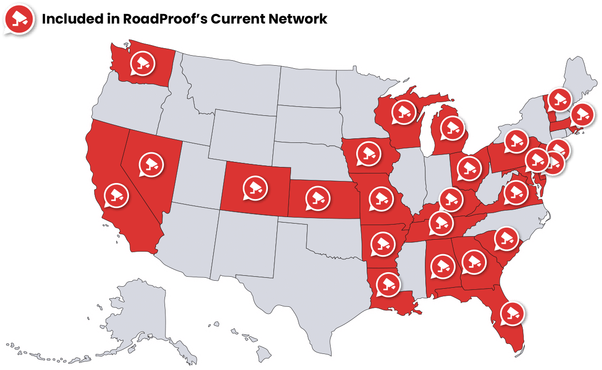 RoadProof Coverage Map