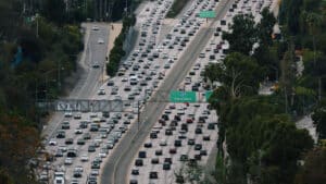 Los Angeles California Traffic on Freeway
